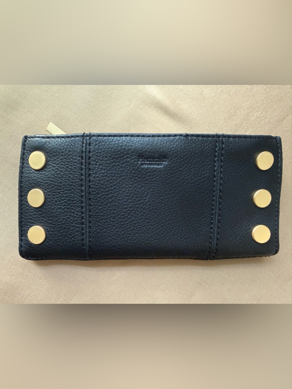 Hammitt 110 North Wallet Black Red Pebbled Leather Gold Hardware NWT